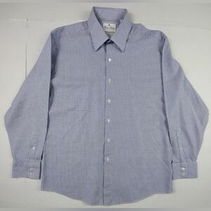 Brooks Brothers Luxury Regent Fit Shirt Mens 17/34 Purple Striped Thomas Mason